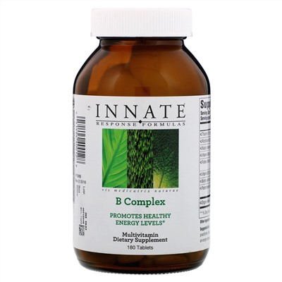 Innate Response Formulas, Комплекс витаминов группы В, 180 таблеток