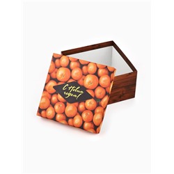 Набор новогодних подарочных коробок 6 в 1 «Яркие мандарины», 10×10×6 - 20×20×11 см