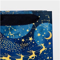 Пакет подарочный новогодний под бутылку «С Новым годом», 13×35×10 см