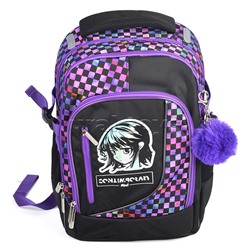 Рюкзак "Ergo. Contemporary Mind" школьный 39x28x20 см (18 л) 850 г, текстильный, 2 отделения на молнии, одно с уплотненным отделением для ноутбука до 15 дюймов и книг и карманом для учебников, второе с органайзером и карабином для ключей, передний карман