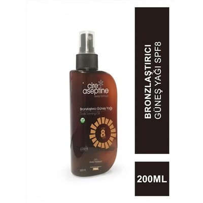 Масло для загара Cire Aseptine Dark Tanning Oil 8 SPF 200 мл
