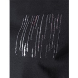 Нарядная футболка с принтом пайетками