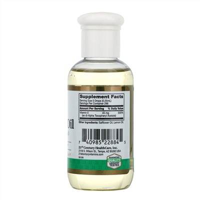 21st Century, Vitamin E Oil, 13,500 mg (30,000 IU), 2.5 fl oz (74 ml)