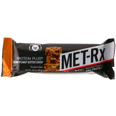 MET-Rx, PROTEIN PLUS Bar, Creamy Peanut Butter Crisp, 9 Bars, 3.0 oz (85 g ) Each