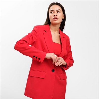 Пиджак женский однобортный MIST, размер 48, красный