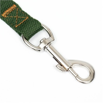 Брезентовый поводок, 3 м × 2 см, цвет хаки