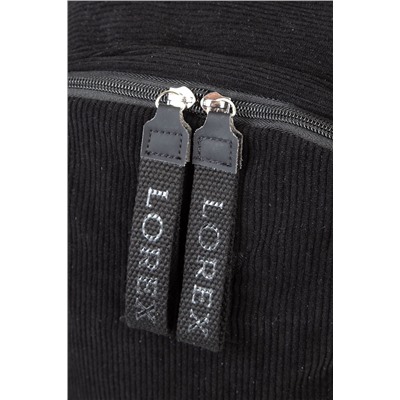 Рюкзак LOREX ERGONOMIC M7 BLACK VELVET 20 л черный 45х15х30 см 1 отделение, молния, универсальный