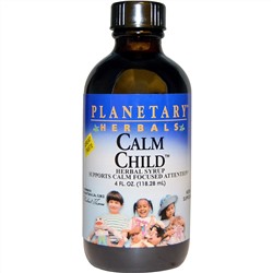 Planetary Herbals, Успокаивающее для детей, травяной сироп, 4 жидких унции (118.28 мл)