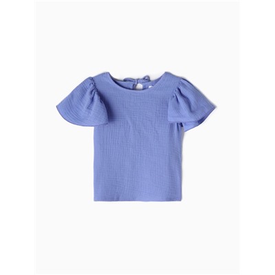 Футболка для девочки из муслина KAFTAN, фиолетовая, рост 116 см