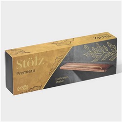 Полка настенная Stölz Hölzern Premiere, 40 см, ореховое дерево, алюминий