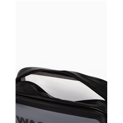Косметичка WashBag, для бассейна, на молнии, с ручкой, чёрная