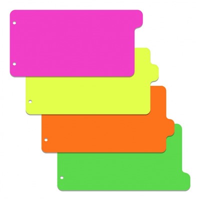 Разделитель 240х120мм Matt Neon пластик 4 индекса цветные разделы 62925 ErichKrause