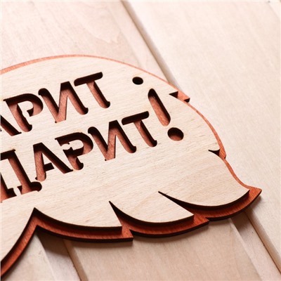 Табличка для бани и сауны «Баня парит, здоровье дарит!», 30×16 см, деревянная, «Добропаровъ»