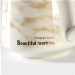 Чайная пара «Листочек», 3 предмета: чашка 320 мл, блюдце 25.5×16 см, ложка, керамика, жёлтая