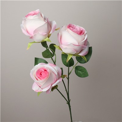 Цветок искусственный Роза букет 66 см 3 головы / HJY-4 /уп 2/400/