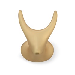 Крючок мебельный CAPPIO BAMBI, двухрожковый, цинк, цвет сатиновое золото