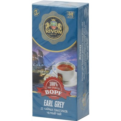 Rivon. Earl Grey BOPF 37,5 гр. карт.пачка, 25 пак.