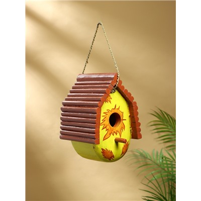 Подвесной декор «Скворечник», 23×15×18 см, дерево, жёлто-коричневый
