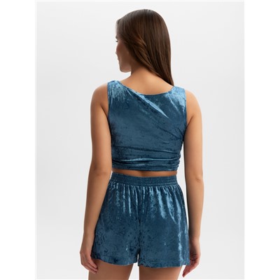 Топ домашний женский KAFTAN Velvet, размер 48-50, синий