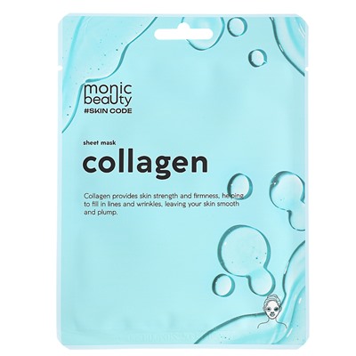 Маска для лица MONIC BEAUTY MB Skin Code Тканевая КОЛЛАГЕН 25мл