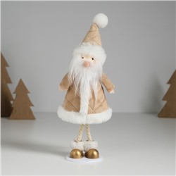 Фигурка «Дед Мороз в бежевой шубке», 6.8×7×18.5 см