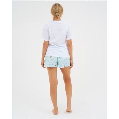 Шорты домашние женские KAFTAN Light, размер 40-42, голубые