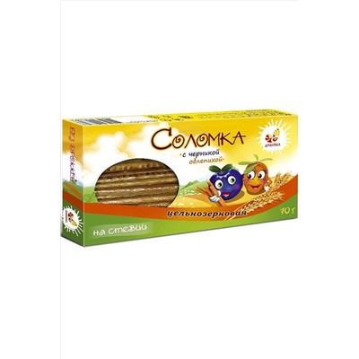 Соломка ц/з с черникой и облепихой на стевии 70г ЭКОПРОДУКТЫ, 1182595