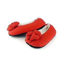 Тапочки детские однотонные с цветочком размер 18