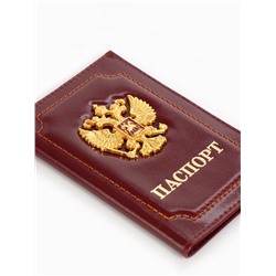 Обложка для паспорта, цвет бордовый