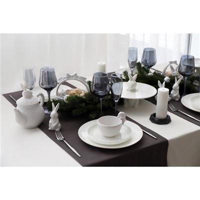 Набор для специй Доляна «Зайка», солонка 50 мл, перечница 50 мл, доломит, белый