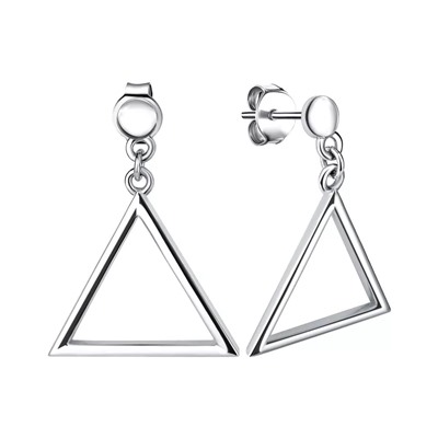 Серьги из серебра без вставки, Л-10071