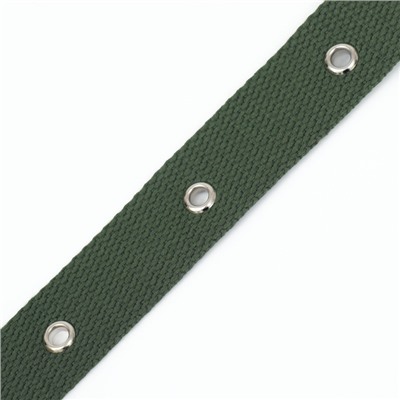 Ошейник брезентовый однослойный, 66×3 см, ОШ 33-60 см, тёмно-зелёный