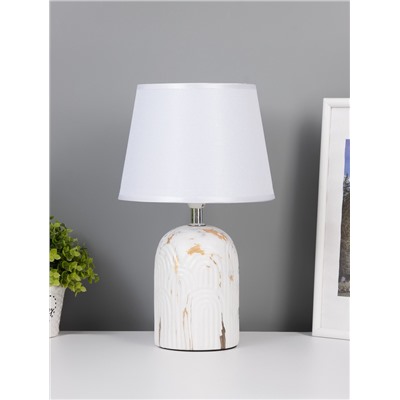 Лампа настольная RISALUX «Глим» E14, 1×40 Вт, белый/золотой