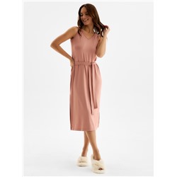 Сорочка миди ночная женская MINAKU: Home collection, тёмно-бежевая, размер 48