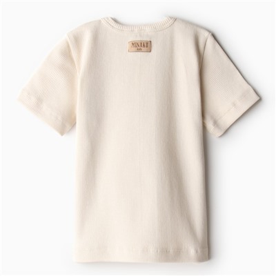 Комплект детский: футболка и шорты MINAKU, рост 62-68 см, молочный