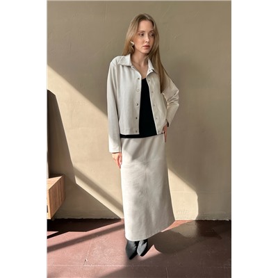 Жакет эко-замша  BASE101/01/Бежевый