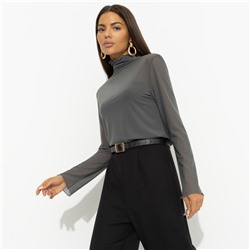 Водолазка полупрозрачная с топом, Внешнее великолепие (gray 2 в 1)