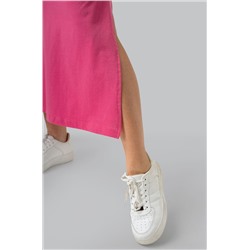 Однотонное женское платье-футболка Happyfox