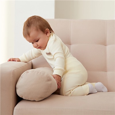 Брюки (клеш) для девочки MINAKU, рост 62-68 см, айвори