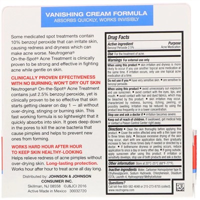Neutrogena, On-the-Spot, средство для лечения акне, 21 г (0,75 унции)