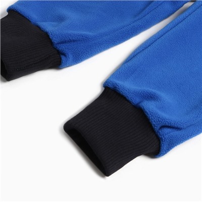 Комбинезон детский флисовый, синий, рост 86-92 см