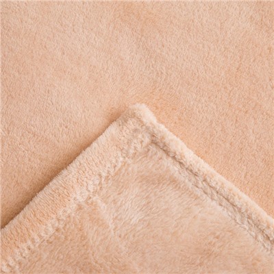 Плед «Этель», 150×200 см, корал-флис, бежевый