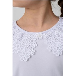 Блузка Флорентина длинный рукав школьная (Белый)