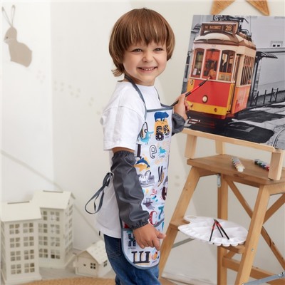 Фартук с нарукавниками детский Этель «Весёлый алфавит», 49×39 см