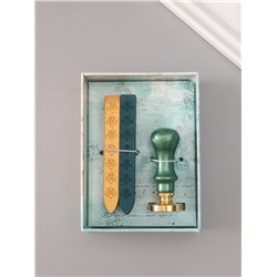 Подарочный набор для сургучной печати «Ёлка», печать, ручка, сургуч, 12.5×10×3.6 см