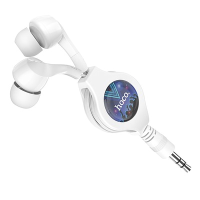 Проводные наушники с микрофоном внутриканальные Hoco M68 Easy (повр. уп.) Jack 3,5  (white)