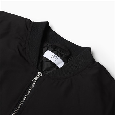 Бомбер женский демисезонный MIST, размер 48-50, чёрный