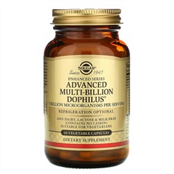 Solgar, Advanced Multi-Billion Dophilus, 60 растительных капсул