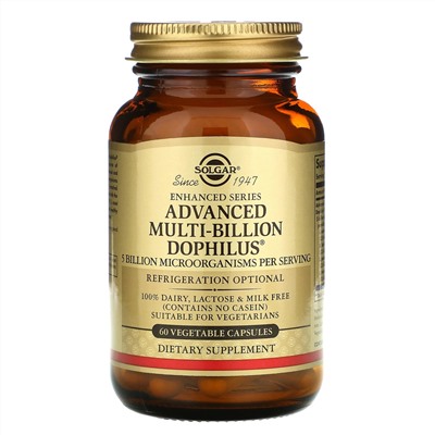 Solgar, Advanced Multi-Billion Dophilus, 60 растительных капсул