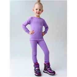 Термокомплект трикот. для девочек: фуфайка (футболка) с длин. рук, брюки